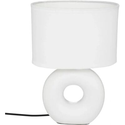 ATMOSPHERA Modèle h26cm Lampe de table en céramique blanche mate - Décoration intérieure - Publicité ATMOSPHERA Modèle h26cm Lampe de table en céramique blanche mate - Décoration intérieure - Publicité