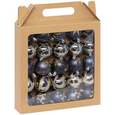 Ensemble de Décorations de Noël Colorama - Plastique Recyclé Bleu Or - 25 pièces - Publicité Ensemble de Décorations de Noël Colorama - Plastique Recyclé Bleu Or - 25 pièces - Publicité