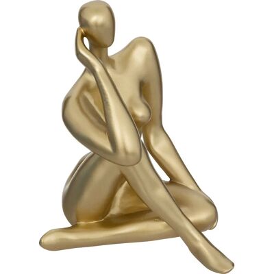 Atmosphera 195065 Złota Kobieca Figurka z Żywicy - Element Dekoracyjny do Domu Atmosphera 195065 Złota Kobieca Figurka z Żywicy - Element Dekoracyjny do Domu