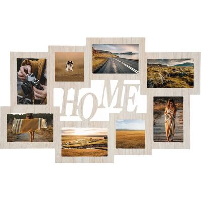 Atmosphera Maeva Cadre Photo Collage - 8 Photos Beige - Publicité Atmosphera Maeva Cadre Photo Collage - 8 Photos Beige - Publicité