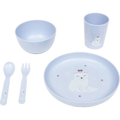 Atmosphera Kinder-Set 5-teilig in Blau - Kinderteller und Besteck Atmosphera Kinder-Set 5-teilig in Blau - Kinderteller und Besteck