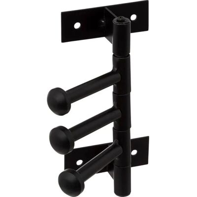Northix Percha de pared - Ganchos giratorios - Negro - Perchero de pared Northix Percha de pared - Ganchos giratorios - Negro - Perchero de pared