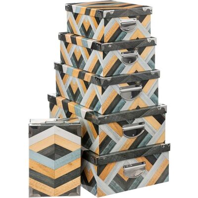 Scatole di conservazione 5five Simply Smart blu e grigio - Scatole di conservazione Scatole di conservazione 5five Simply Smart blu e grigio - Scatole di conservazione