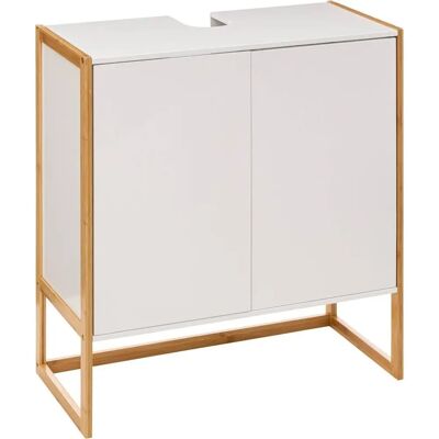 Koupelnová skříňka Naturéo z bambusu 5five - Bílá, 70x33x80cm Koupelnová skříňka Naturéo z bambusu 5five - Bílá, 70x33x80cm
