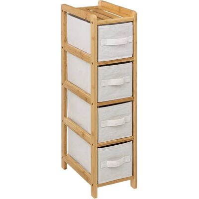 Étagère de rangement Simply Smart - 4 paniers en bambou - Publicité Étagère de rangement Simply Smart - 4 paniers en bambou - Publicité
