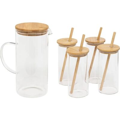 Set de Verres en Bambou - Écologique - 4 Pièces - Publicité Set de Verres en Bambou - Écologique - 4 Pièces - Publicité