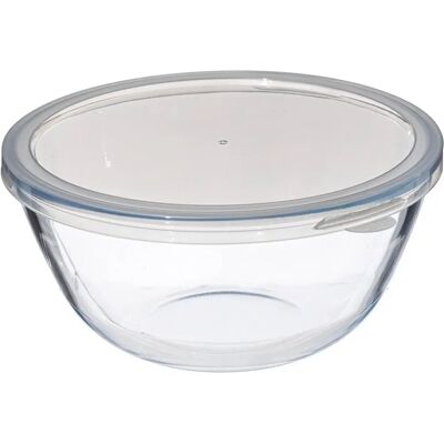 5FIVE 23cm Transparenter hitzebeständiger GlasSchüssel mit Deckel - Küchenzubehör 5FIVE 23cm Transparenter hitzebeständiger GlasSchüssel mit Deckel - Küchenzubehör