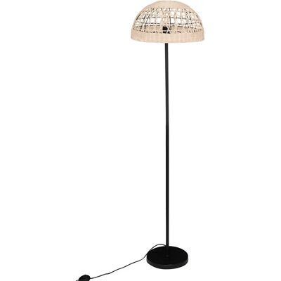 Lampa podłogowa Atmosphera Rory - Styl etniczny, Osłona z rattanu, Metalowa podstawa Lampa podłogowa Atmosphera Rory - Styl etniczny, Osłona z rattanu, Metalowa podstawa