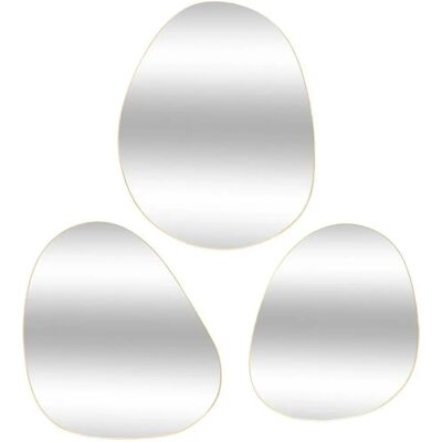 Ensemble de 3 Miroirs Ovares en Laiton Atmosphera - Miroirs Muraux - Publicité Ensemble de 3 Miroirs Ovares en Laiton Atmosphera - Miroirs Muraux - Publicité