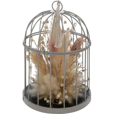 Atmosphera - Cage Métallique 20cm Fleurs Séchées Décor - Publicité Atmosphera - Cage Métallique 20cm Fleurs Séchées Décor - Publicité
