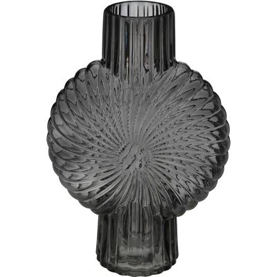 Vase en verre gris Coquillage Atmosphera - Décoration intérieure - Publicité Vase en verre gris Coquillage Atmosphera - Décoration intérieure - Publicité