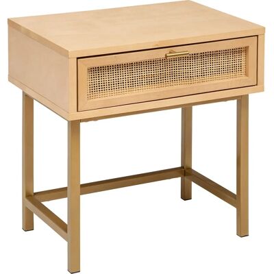 Atmosphera Rayo Nachttisch - Elegantes Helles Holz - Feminin Stil Atmosphera Rayo Nachttisch - Elegantes Helles Holz - Feminin Stil