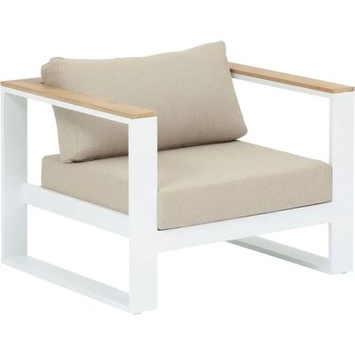 Silla de jardín EMPERIA Hespéride - Aluminio, Blanco, Recubrimiento epoxi Silla de jardín EMPERIA Hespéride - Aluminio, Blanco, Recubrimiento epoxi