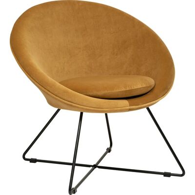 Silla de Terciopelo Retro Evan Atmosphera - Estilo 60s Silla de Terciopelo Retro Evan Atmosphera - Estilo 60s