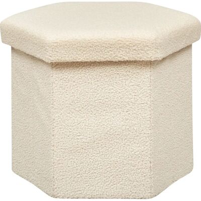 Atmosphera Elfenbein Bouclé Hocker - Stauraum & Mehrzweck Atmosphera Elfenbein Bouclé Hocker - Stauraum & Mehrzweck
