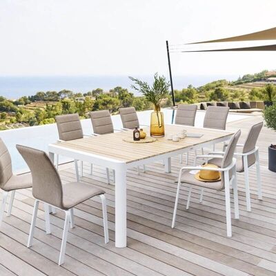 Hespéride Rechteckiger Gartentisch - Akazie & Aluminium - Für 10 Personen Hespéride Rechteckiger Gartentisch - Akazie & Aluminium - Für 10 Personen