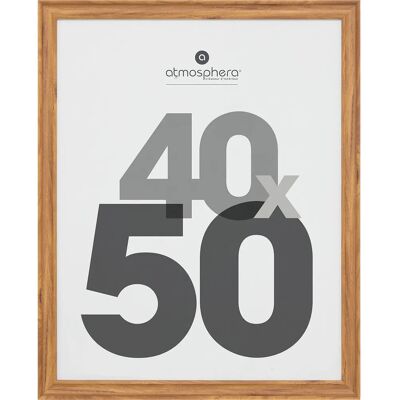 Cadre photo en bois Atmosphera Modèle Mae - 40x50cm - Publicité Cadre photo en bois Atmosphera Modèle Mae - 40x50cm - Publicité