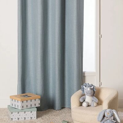Rideau Bleu Atmosphera - Tissu occultant pour Enfants - Publicité Rideau Bleu Atmosphera - Tissu occultant pour Enfants - Publicité