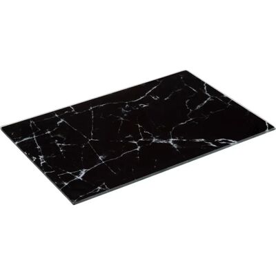 Northix Tagliere in vetro - Motivo marmo bianco e nero Northix Tagliere in vetro - Motivo marmo bianco e nero