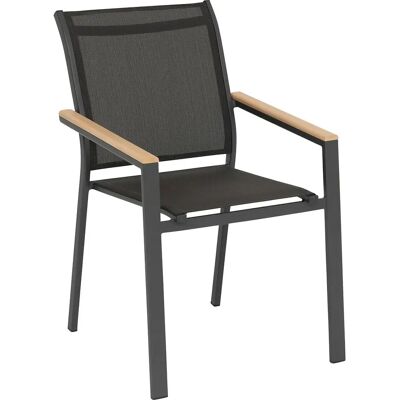 Silla de Exterior Hesperide - Modelo 196836A, Antracita, Apilable Silla de Exterior Hesperide - Modelo 196836A, Antracita, Apilable