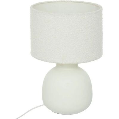 Lámpara de Mesa Blanca de Cerámica Lali - Decoración Cálida y Relajante Lámpara de Mesa Blanca de Cerámica Lali - Decoración Cálida y Relajante