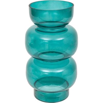 Vase en verre vintage Atmosphera - 13,5x25cm Canard bleu - Publicité Vase en verre vintage Atmosphera - 13,5x25cm Canard bleu - Publicité
