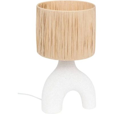 Lámpara de mesa blanca de cerámica Tania de Atmosphera - Decoración interior Lámpara de mesa blanca de cerámica Tania de Atmosphera - Decoración interior