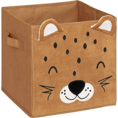 Atmosphera Joey Velvet Storage Box - 29x29x29cm - Foldable - Brown Atmosphera Joey Velvet Storage Box - 29x29x29cm - Foldable - Brown