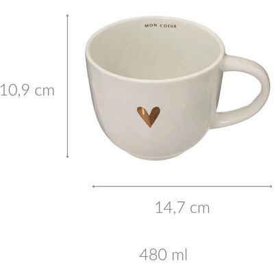 SG SECRET DE GOURMET La Floral 48Cl Tasse - Capacité 480ml - Publicité SG SECRET DE GOURMET La Floral 48Cl Tasse - Capacité 480ml - Publicité