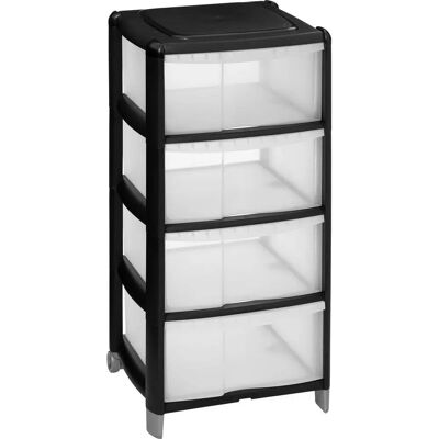 5five Ronda plas 4-drawer Mobile Storage - Black 5five Ronda plas 4-drawer Mobile Storage - Black