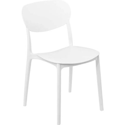 Chaise Empilable Blanche Simple Smart - Chaise Empilable - Publicité Chaise Empilable Blanche Simple Smart - Chaise Empilable - Publicité