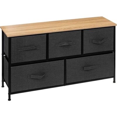 Szafka Tissa od Five Simply Smart - Przemysłowy stalowy design - 5 szuflad Szafka Tissa od Five Simply Smart - Przemysłowy stalowy design - 5 szuflad
