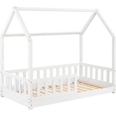 Cama Infantil Blanca Atmosphera - 90x190 cm Estilo Montessori Cama Infantil Blanca Atmosphera - 90x190 cm Estilo Montessori
