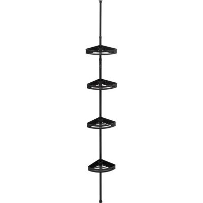 5five Black Shower Shelf - Telescopic Rectangular Aluminium - Shower Accessory 5five Black Shower Shelf - Telescopic Rectangular Aluminium - Shower Accessory