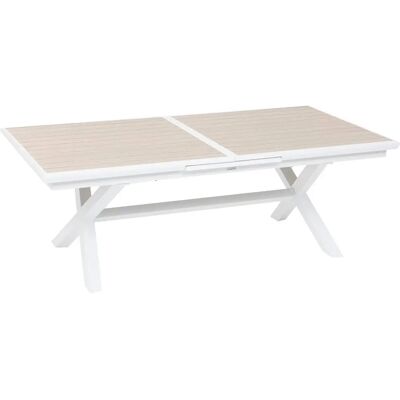 Hespéride Ausziehbarer Gartentisch - Aluminium, Weiß & Linon, 10 Plätze Hespéride Ausziehbarer Gartentisch - Aluminium, Weiß & Linon, 10 Plätze