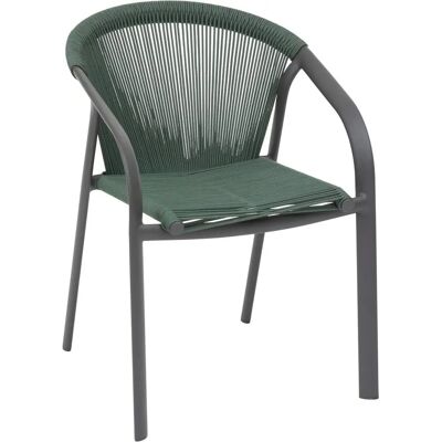 Poltrona da giardino impilabile Riu Hespéride - Alluminio, Corda, Esterno Poltrona da giardino impilabile Riu Hespéride - Alluminio, Corda, Esterno