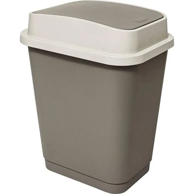 FIVE Poubelle en plastique recyclé 25L Beige - Publicité FIVE Poubelle en plastique recyclé 25L Beige - Publicité