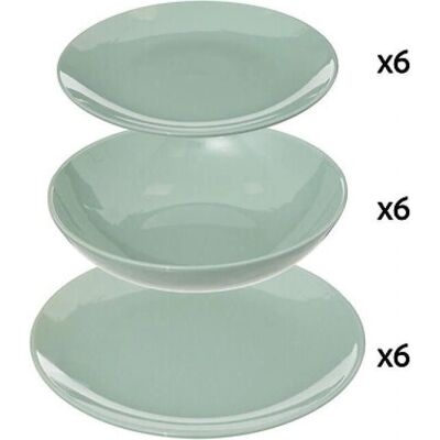 Colorama Keramik-Feinsteinzeug 18-teiliges Servierset Mint Colorama Keramik-Feinsteinzeug 18-teiliges Servierset Mint