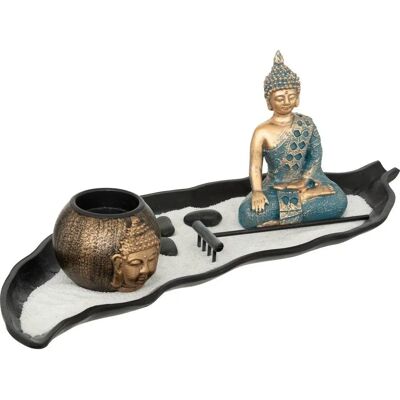 Jardin zen en bois noir Atmosphera - 37x15 cm - Publicité Jardin zen en bois noir Atmosphera - 37x15 cm - Publicité
