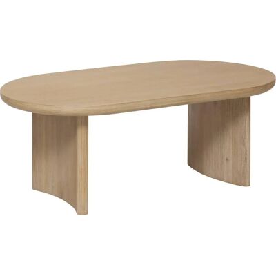 Mesa de centro Lousada de madera natural - Diseño ovalado Atmosphera Mesa de centro Lousada de madera natural - Diseño ovalado Atmosphera