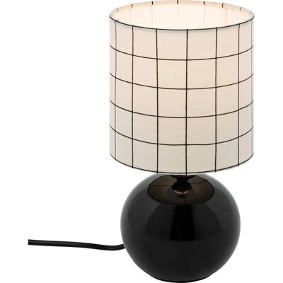 Lampe en céramique Atmosphera Noir & Abat-jour en coton - Décoration Moderne - Publicité Lampe en céramique Atmosphera Noir & Abat-jour en coton - Décoration Moderne - Publicité