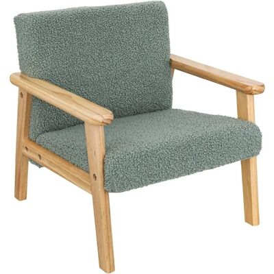 Fauteuil enfant Atmosphera - Vert, Bouclé, Bois - Fauteuil enfant - Publicité Fauteuil enfant Atmosphera - Vert, Bouclé, Bois - Fauteuil enfant - Publicité