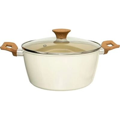 FIVE Gussaluminium Kochgeschirr - 24cm Beige - Kochgeschirr FIVE Gussaluminium Kochgeschirr - 24cm Beige - Kochgeschirr