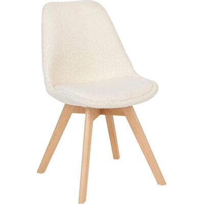 Silla Baya de Atmosphera - Estilo Nórdico, Tapizado Bouclé, Piernas FSC Silla Baya de Atmosphera - Estilo Nórdico, Tapizado Bouclé, Piernas FSC
