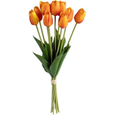 Bouquet de Tulipes Artificielles Atmosphera - 10 Orange 48cm - Publicité Bouquet de Tulipes Artificielles Atmosphera - 10 Orange 48cm - Publicité