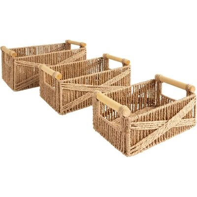 Atmosphera Beigene Aufbewahrungsboxen-Set - 26/31/36 cm Atmosphera Beigene Aufbewahrungsboxen-Set - 26/31/36 cm