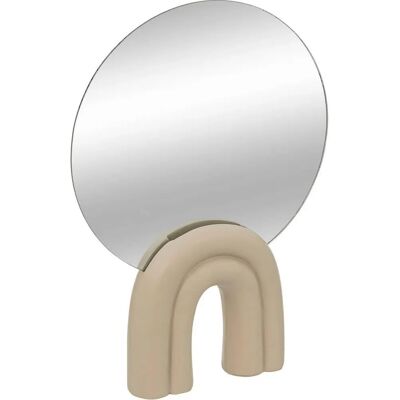Miroir Wavy bliss Blanc 36cm Résine - Miroir - Publicité Miroir Wavy bliss Blanc 36cm Résine - Miroir - Publicité