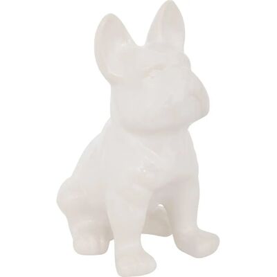 Statuette Bulldog en céramique Atmosphera - 12cm Blanc Décoratif - Publicité Statuette Bulldog en céramique Atmosphera - 12cm Blanc Décoratif - Publicité