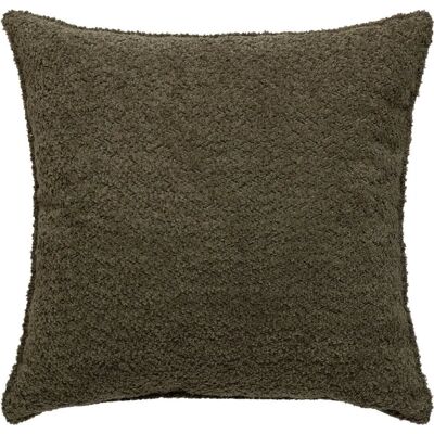 Coussin Bouclé Vert Kaki Atmosphera - Coussin - Publicité Coussin Bouclé Vert Kaki Atmosphera - Coussin - Publicité