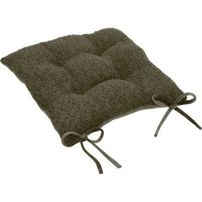 Coussin de chaise bouclé kaki Atmosphera - Coussin de chaise - Publicité Coussin de chaise bouclé kaki Atmosphera - Coussin de chaise - Publicité